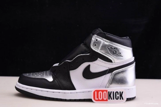 SILVER AIR 1 HIGH CD0461-001 OG JORDAN TOE WMNS 0808